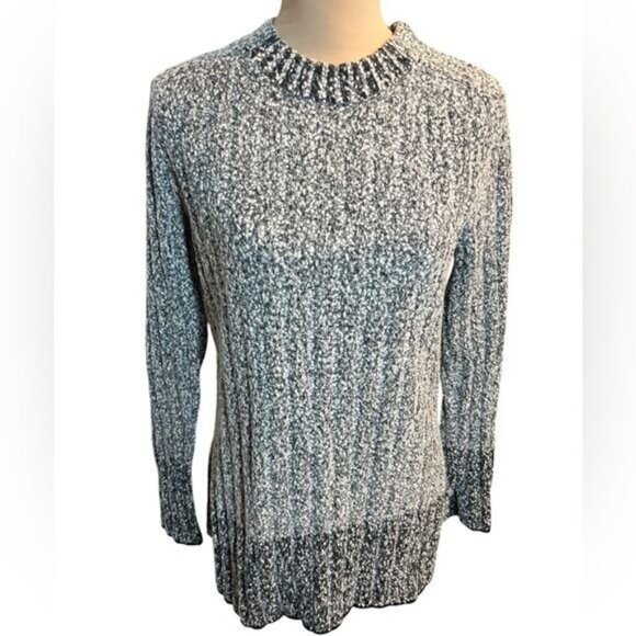 Rag & Bone Women’s Sweater Size Small Callisto Gray Ribbed Wool Blend Mock Neck - Picture 3 of 12